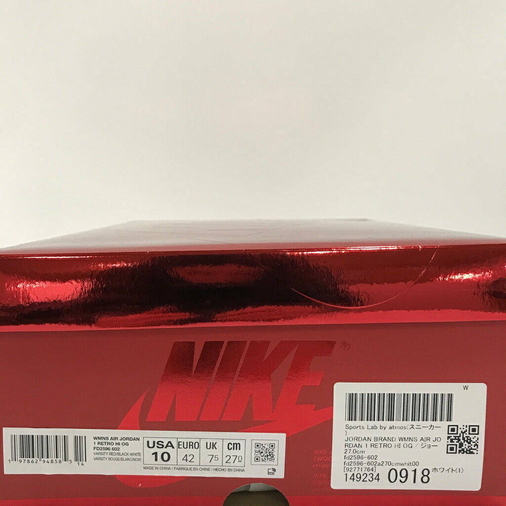 NIKE Air Jordan 1 High OG Ruby Sneakers Size 27