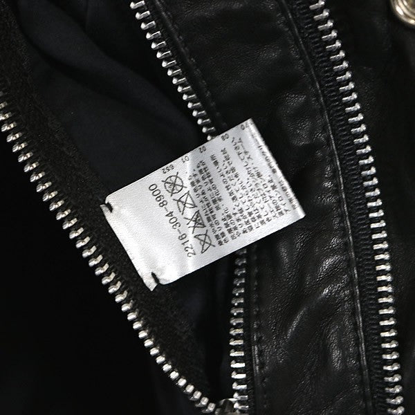 CHROME HEARTS STIFF Leather Cross Button Vest Black Size XS