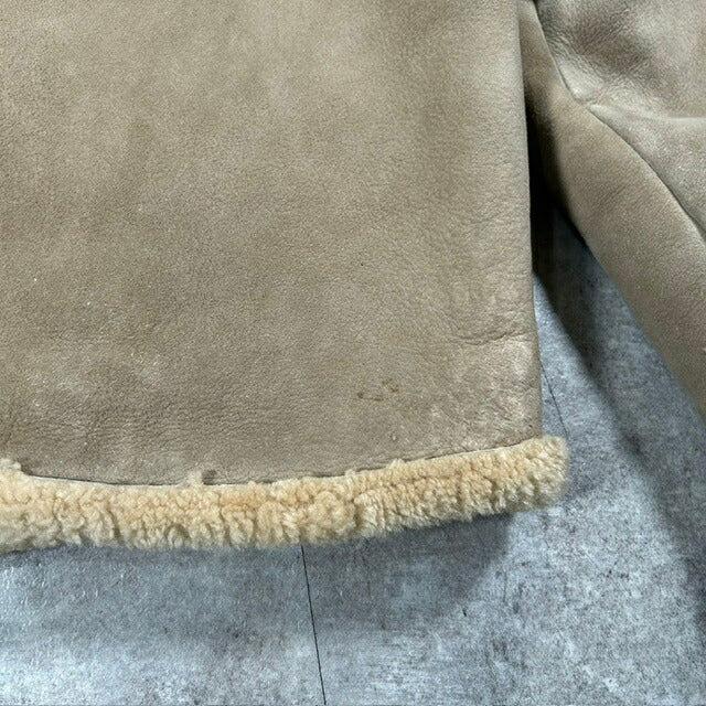 WOOLRICH 70s Beige Shearling B-3 Flight Jacket Size 40
