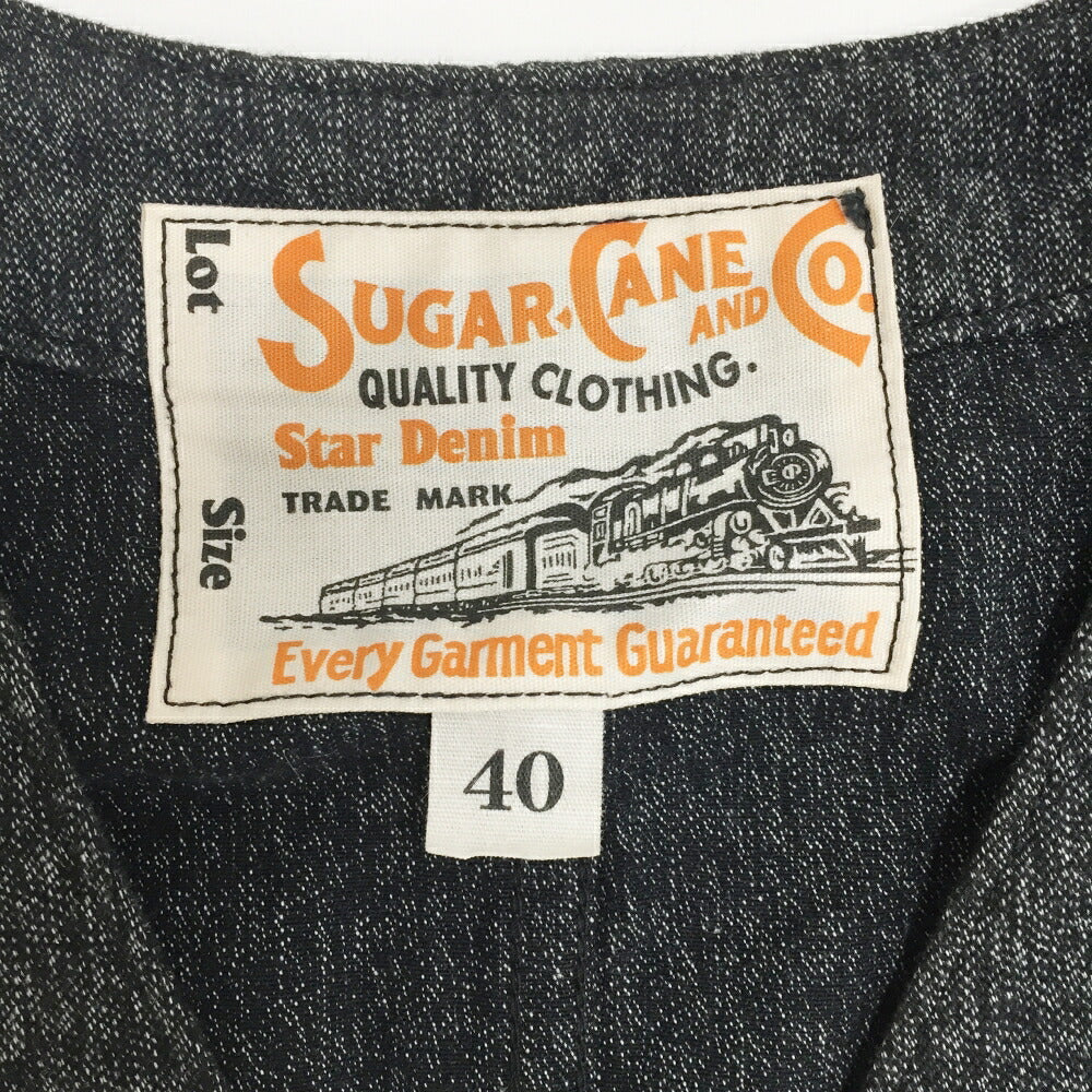 SUGAR CANE Denim Vest Black Size 40