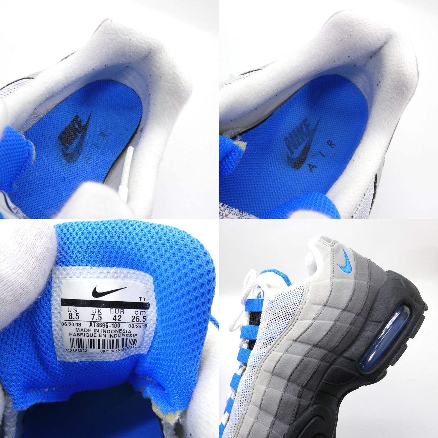 NIKE AIR MAX 95 Multi-Color Sneakers Size 8.5