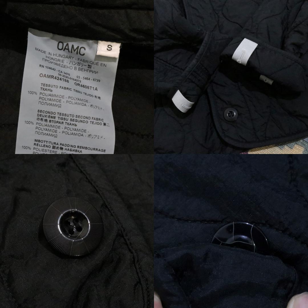 OAMC Combat Liner Military Quilted Jacket Black Size S