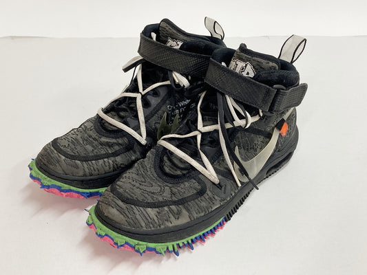 NIKE x OFF-WHITE Air Force 1 Mid Black Sneakers Size 26.5cm