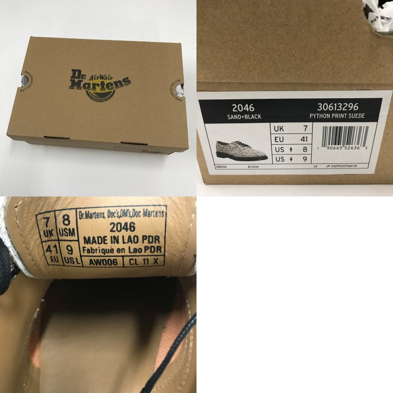 Dr.Martens Python Suede 5-Hole Shoes Sneakers Size 26