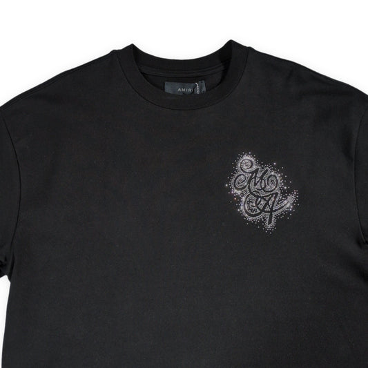 AMIRI Crystal Burst Logo Cotton T-Shirt in Italy Size M