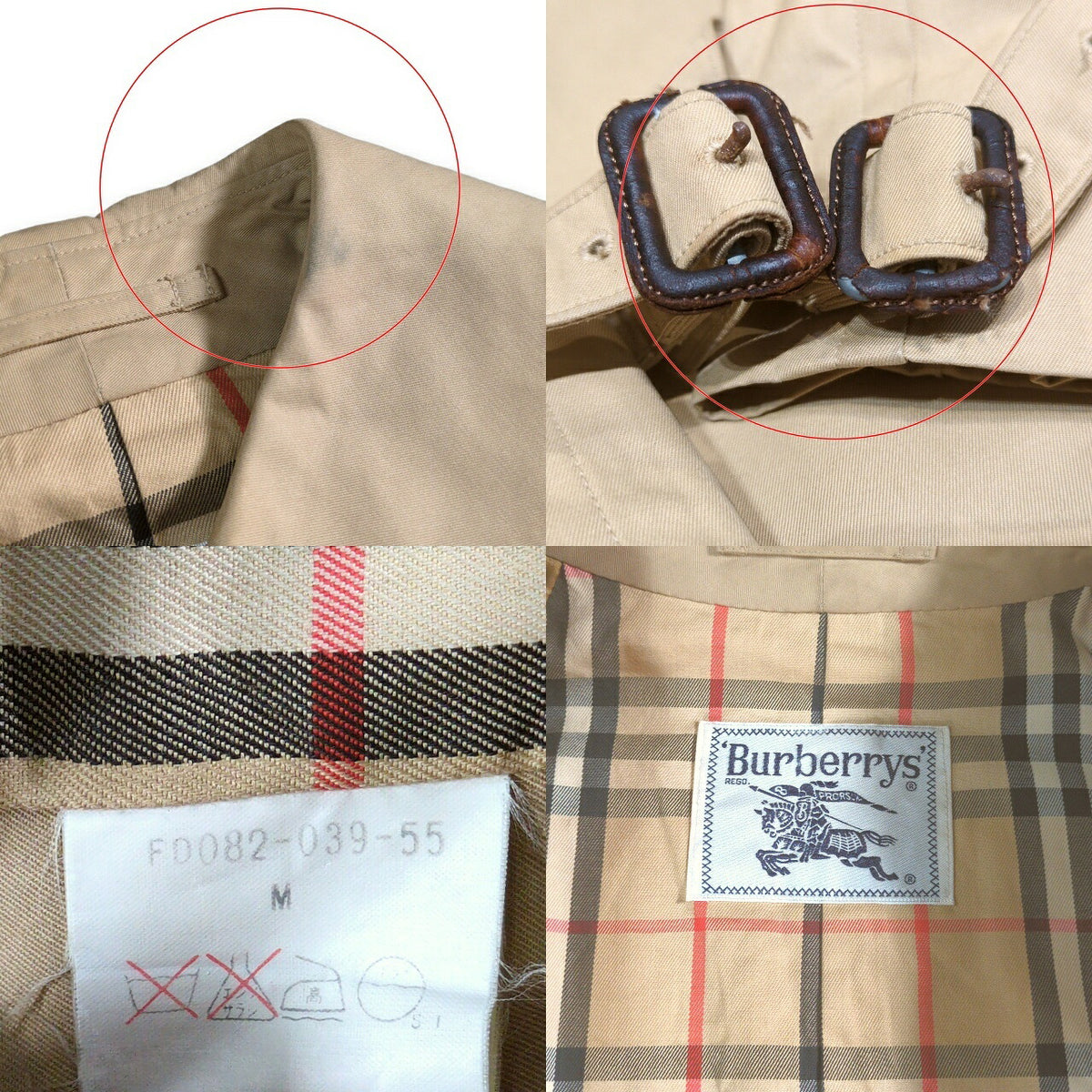 Burberrys' 90s Vintage White Tag Trench Coat Beige Size M