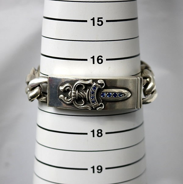 CHROME HEARTS Old Dagger ID Sapphire Bracelet Size ONE SIZE