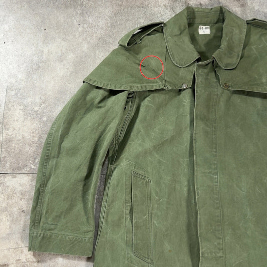 Military ~60s French Army Cotton Canvas Coat Green Size L