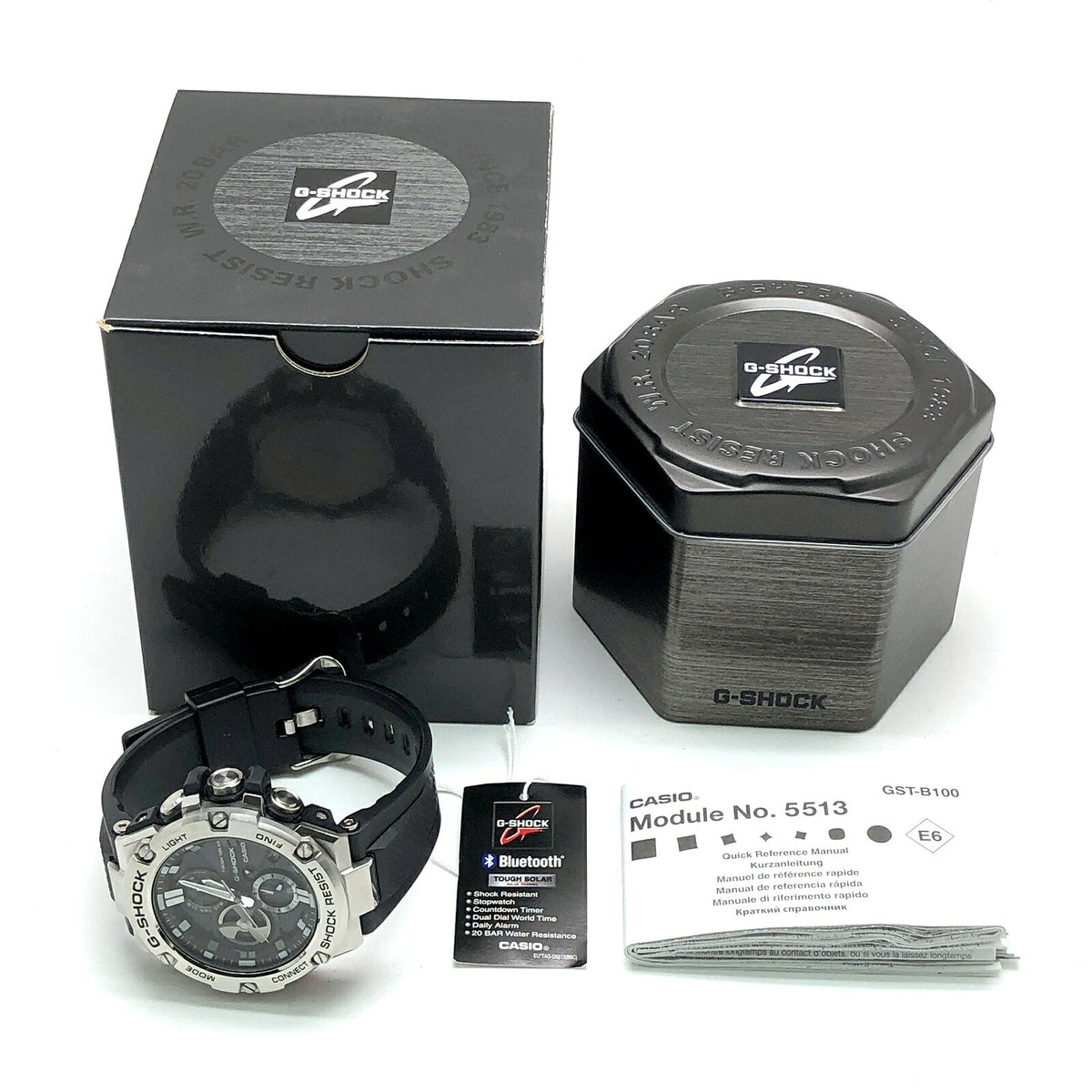 Casio G-SHOCK GST-B100-1A G-STEEL Tough Solar Bluetooth