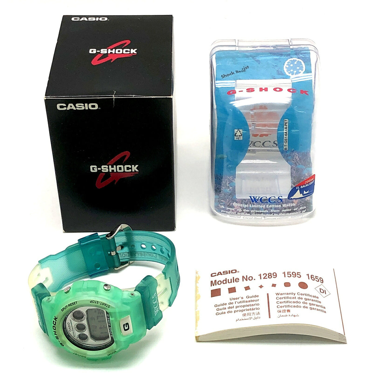 Casio G-SHOCK DW-6900WC-3T WCCS Skeleton Watch Green Multi