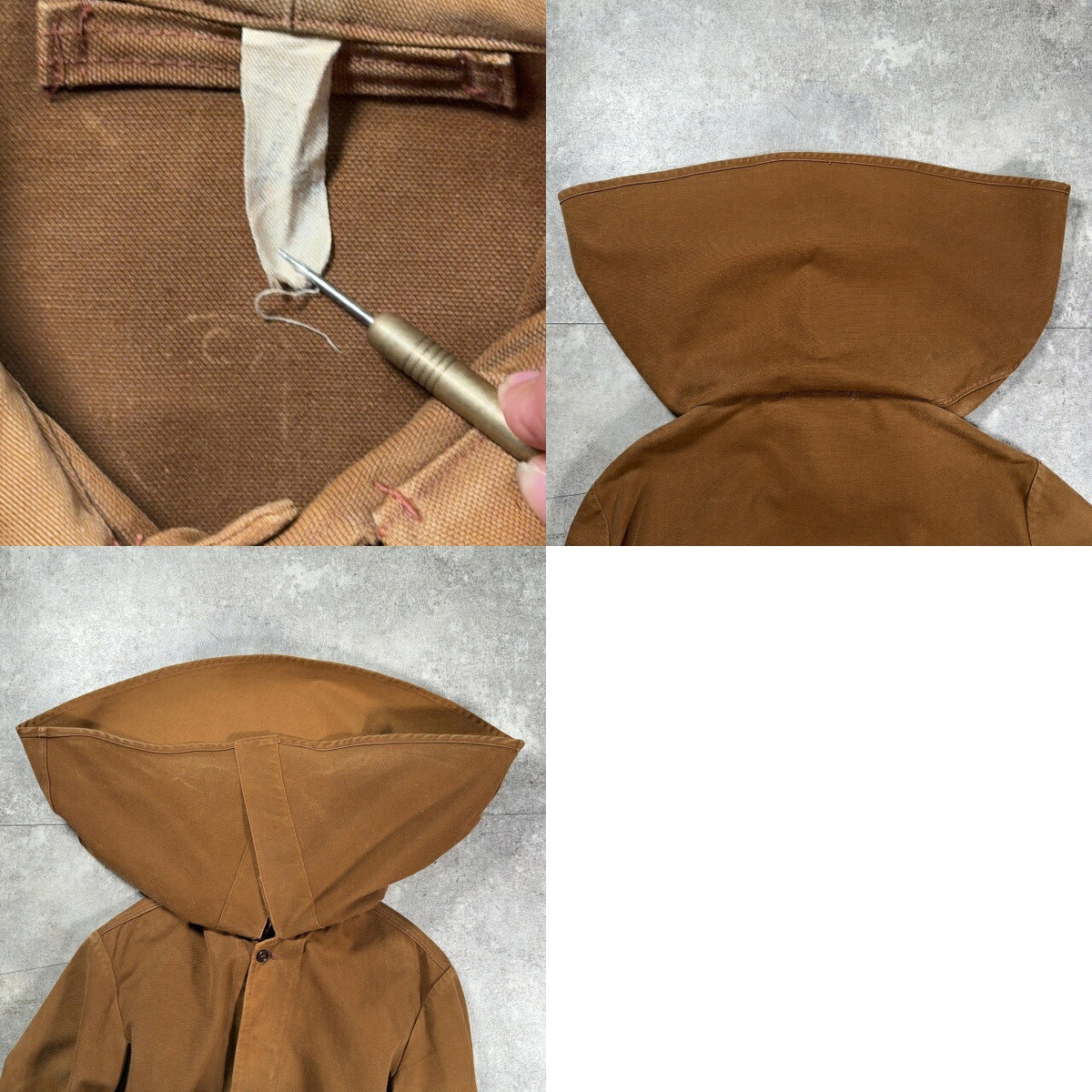 Unknown 40s Brown Duck French Work Cape Jacket