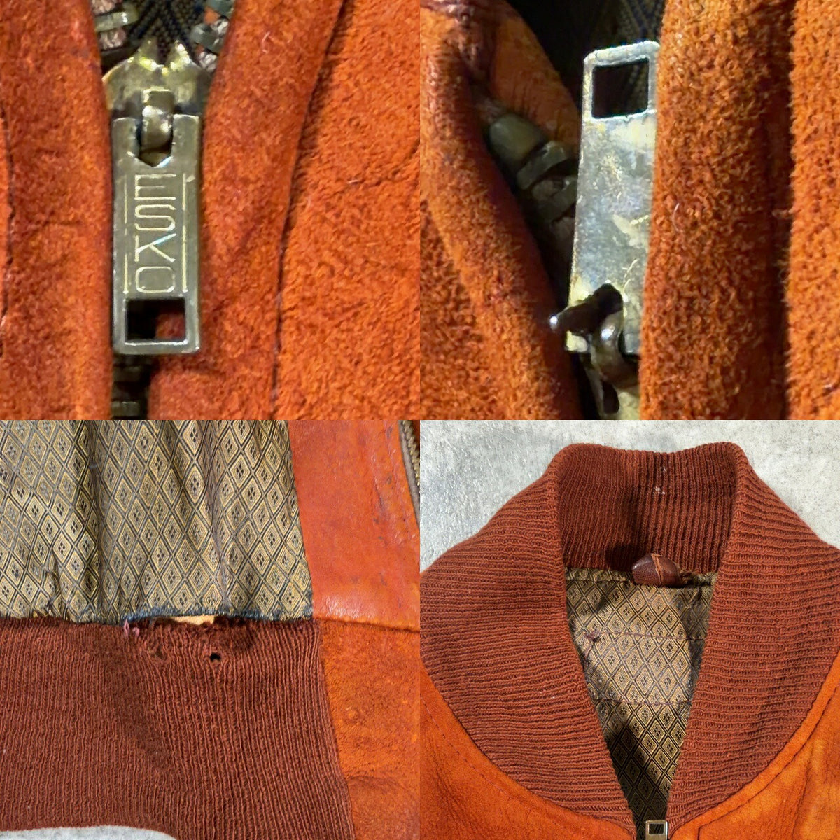 MA- 60s Vintage Brown Nubuck MA-1 Leather Jacket