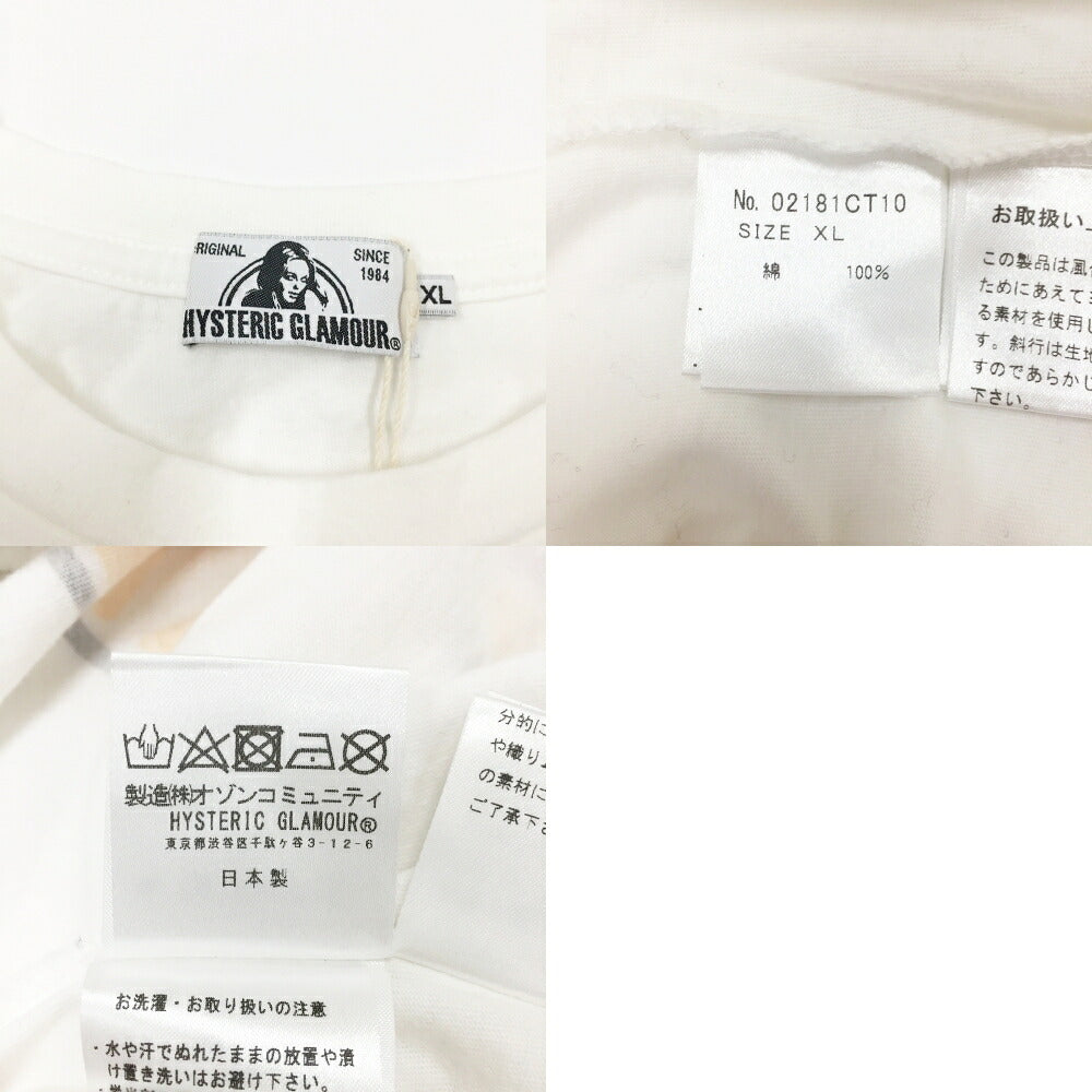 HYSTERIC GLAMOUR 5-Girl Print T-Shirt White Size XL