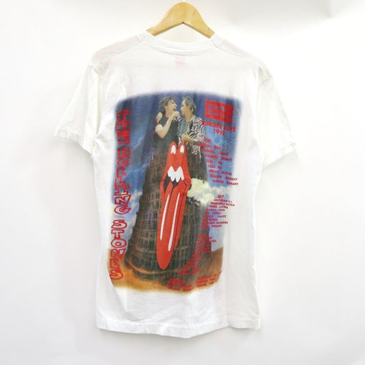 THE ROLLING STONES 90s Tour Band T-Shirt White Size M