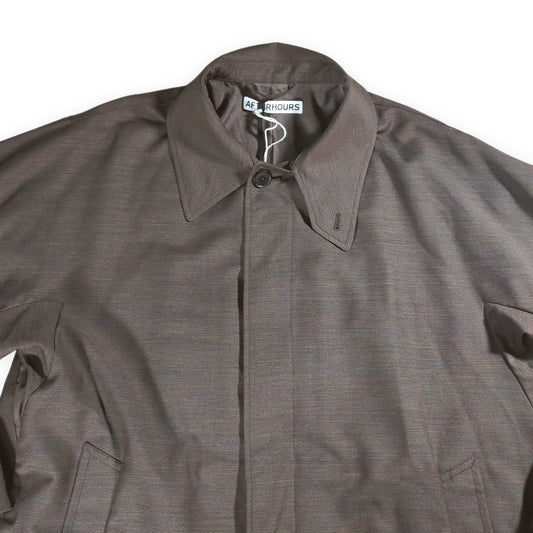AFTERHOURS Classic Minimal Balmacaan Coat Brown Size 3