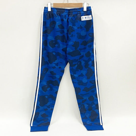 A BATHING APE x Adidas Track Pants Blue Sweatpants Size L