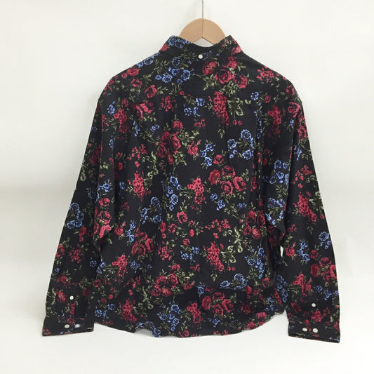 Supreme Black Floral Flannel Shirt Size M