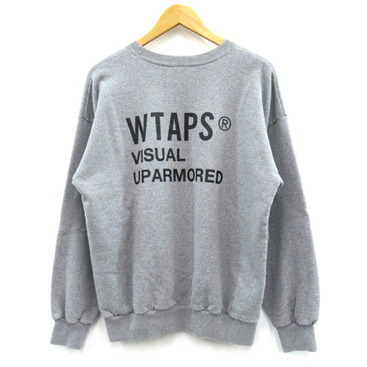 WTAPS 23AW FORTLES Cotton Sweatshirt Gray Size 01