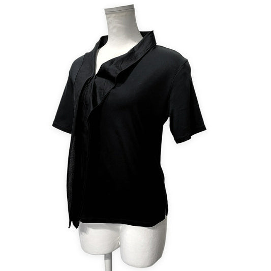 ISSEY MIYAKE 77RE Collared Cotton Jersey T-Shirt Size 2