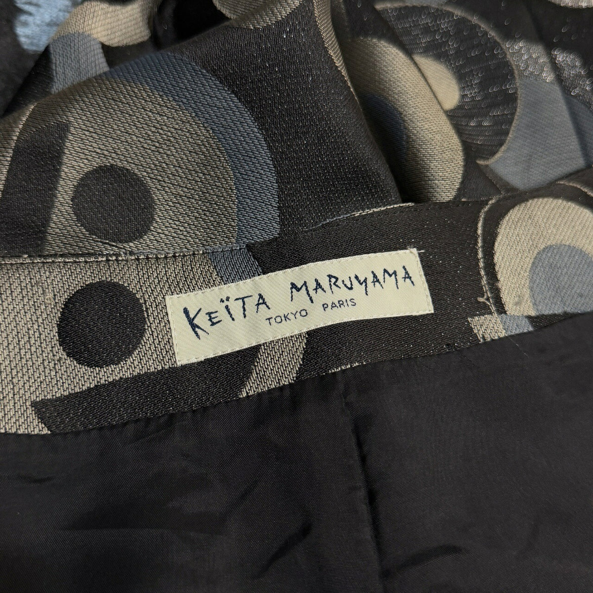 KEITA MARUYAMA Feather Embroidered Midi Skirt Black Size 1