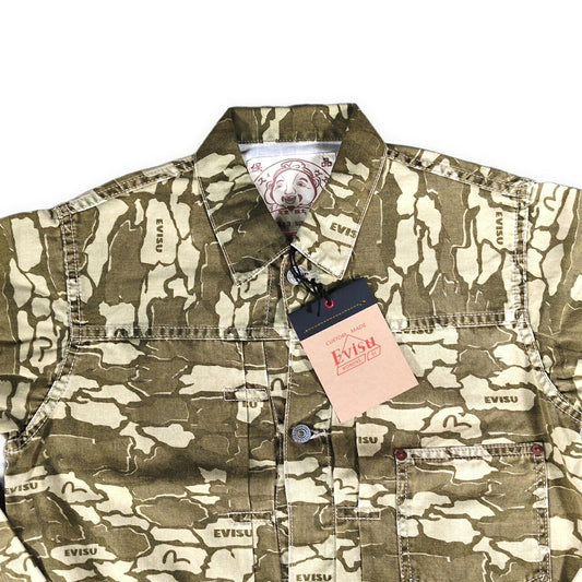 EVISU Lot.1213 Ishigaki Camo 1st Type Jacket Khaki Size 40