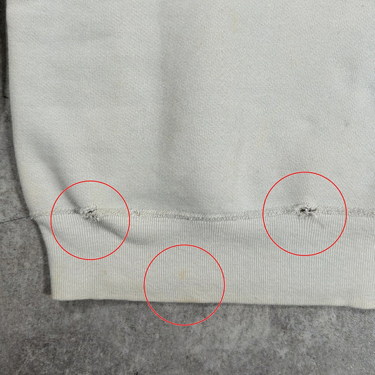 PLUHHM ~50s Applied Double V-Gusset Sweatshirt White