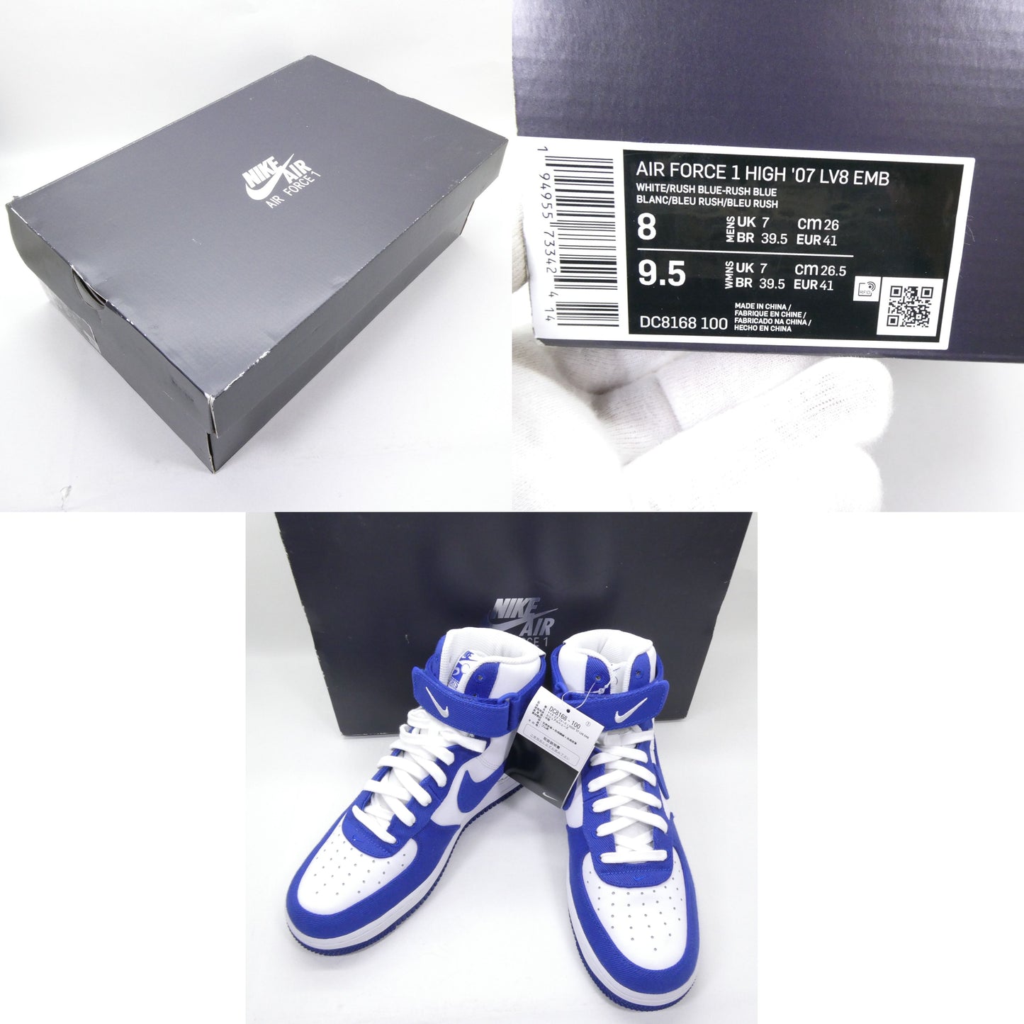 NIKE AIR FORCE 1 High '07 LV8 EMB Dodgers Sneakers
