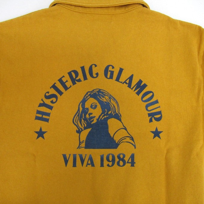 HYSTERIC GLAMOUR VIVA1984 S/S Sweatshirt Yellow Size M