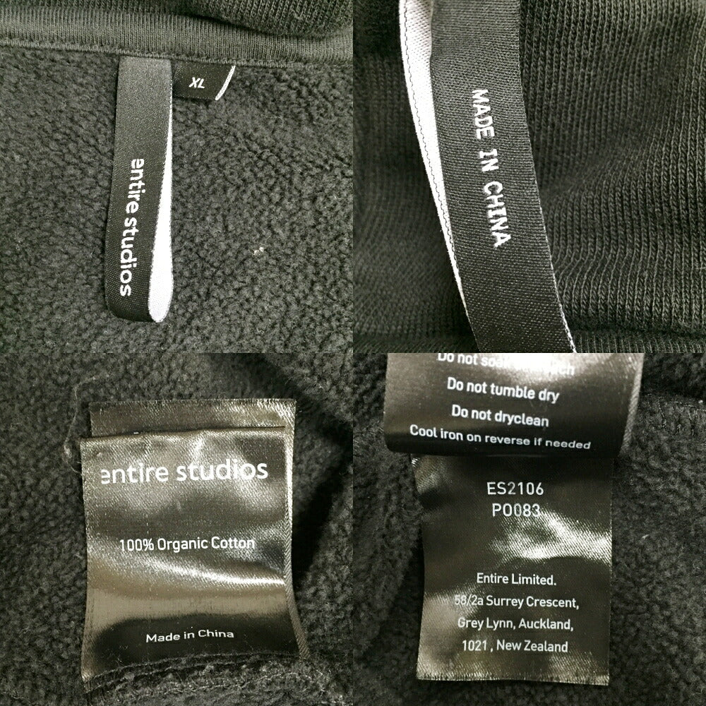entire studios Full-Zip Sweat Hoodie Black Size XL
