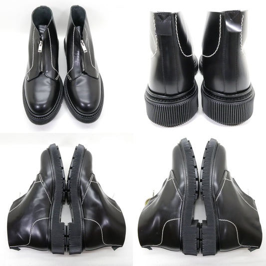ADIEU Black Leather Boots Type 104