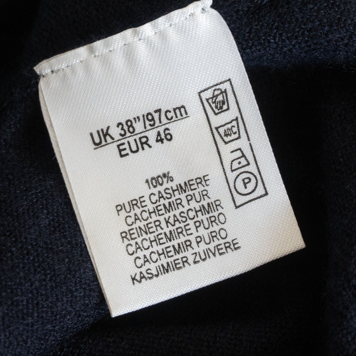 Alan Paine Cashmere Knit Sweater Blue Size 46