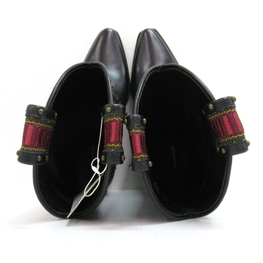 Dsquared2 Flat Boot West Studs Black Size 36 1/2