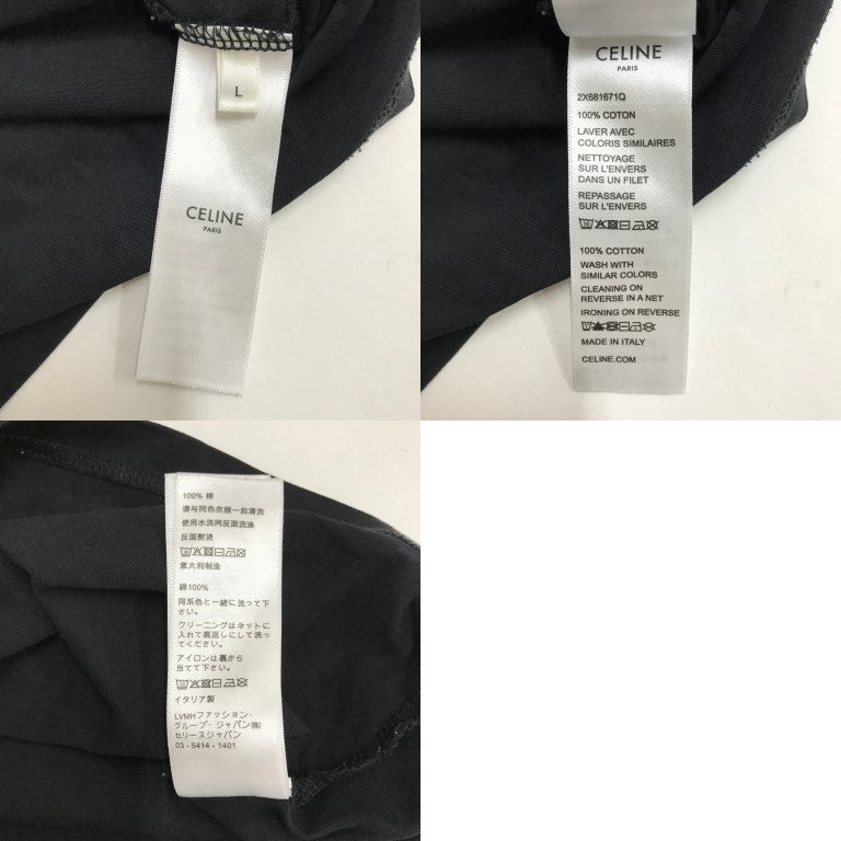 CELINE Loose T-Shirt 2X681671Q Black Size L