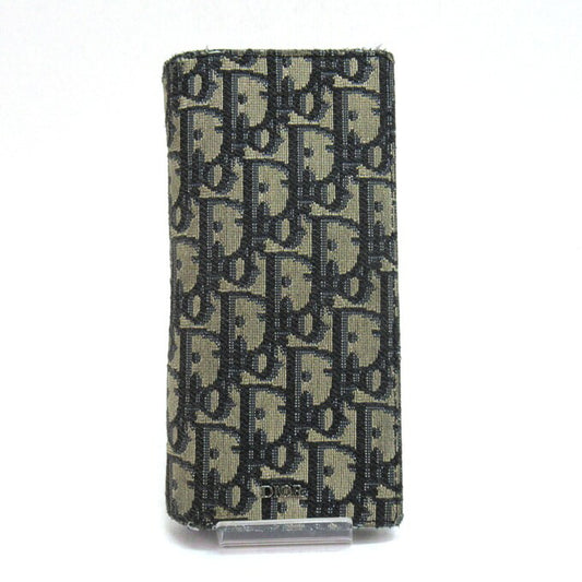 DIOR Oblique Vertical Long Jacquard Blue Wallet Size ONE SIZE
