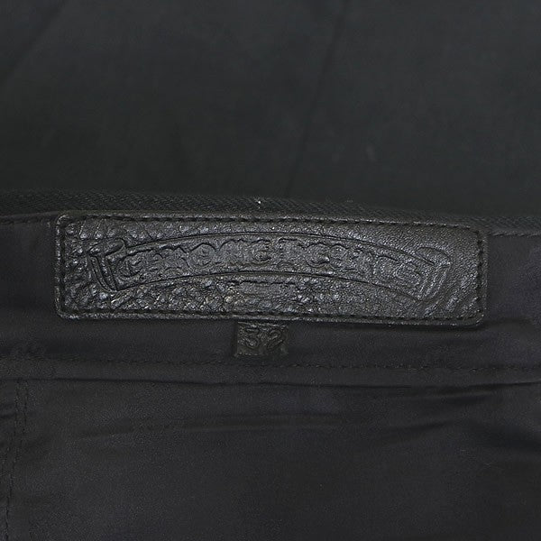 CHROME HEARTS 5-Pocket Flare Knee Denim Pants Black Size 32