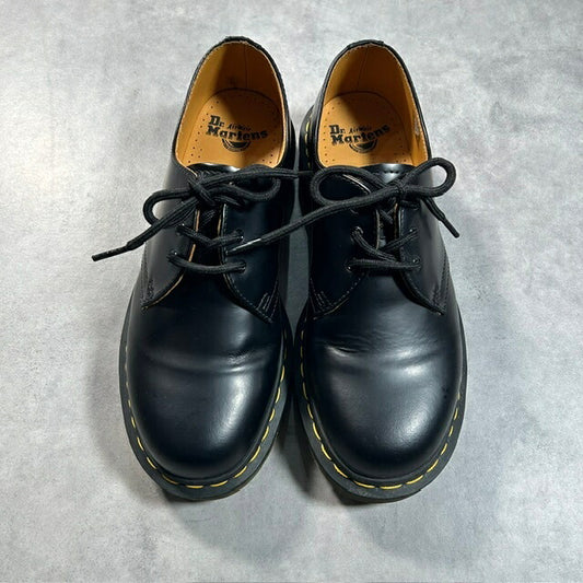 Dr. Martens 1461 3-Eye Smooth Leather Boots Black Size UK