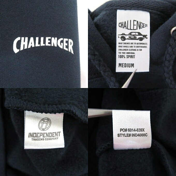 CHALLENGER End War Print Hoodie Navy Size M