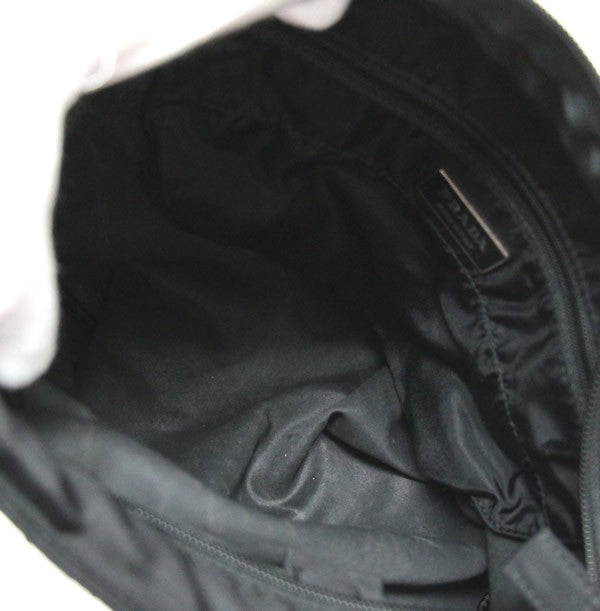 PRADA Triangle Logo Nylon Handbag Black Size ONE SIZE
