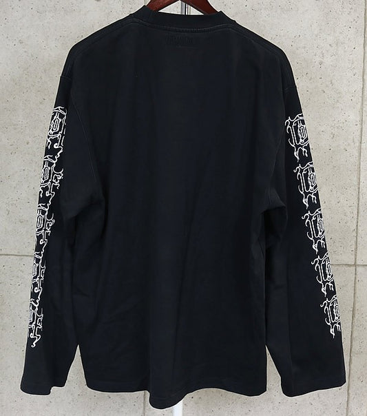 VETEMENTS AW25 COF Logo Longsleeve T-Shirt Black Size M