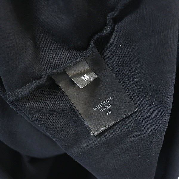 VETEMENTS AW25 COF Logo Longsleeve T-Shirt Black Size M