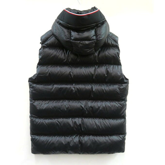 MONCLER LUIRO Hooded Down Vest Black Size 1