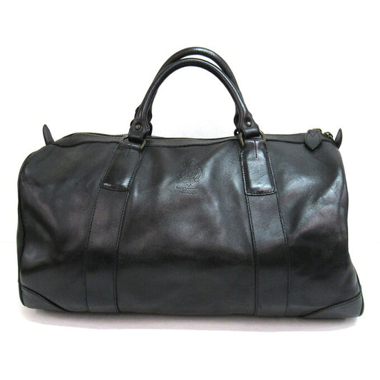 POLO RALPH LAUREN Leather Boston Bag Black