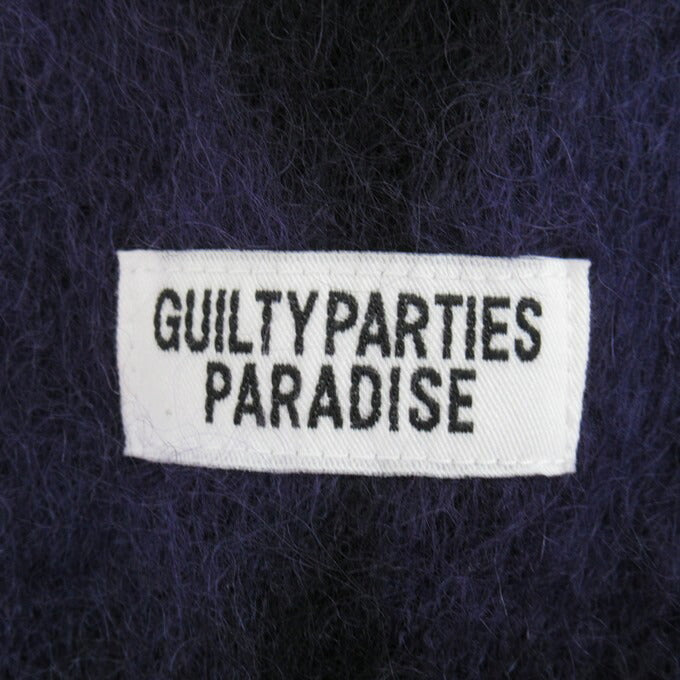WACKO MARIA 23FW Diamond Mohair Sweater Purple/Black Size XL