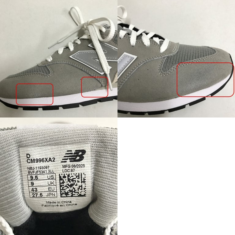 New Balance 996 CM996XA2 Low Top Sneakers Gray Size 27.5