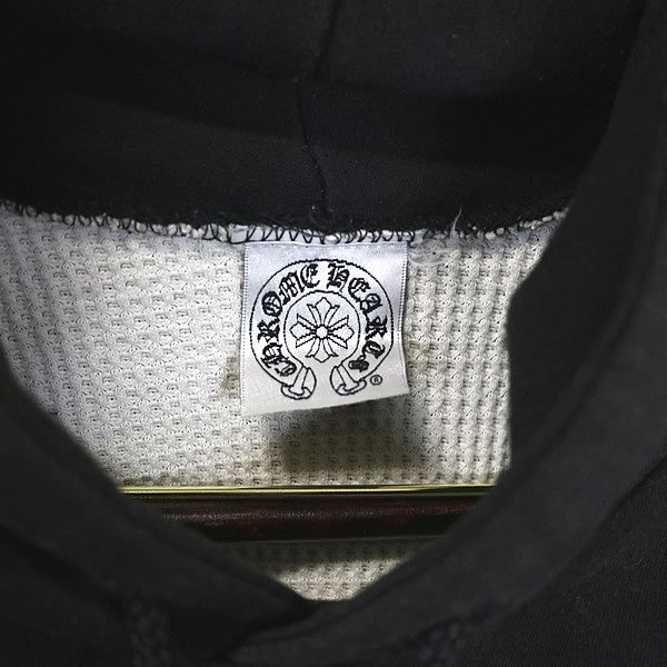 CHROME HEARTS Vintage Thermal Lined Hoodie Black Size M