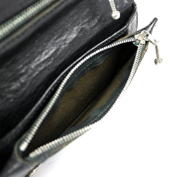CHROME HEARTS 2-Zip Cross Button Leather Size ONE SIZE