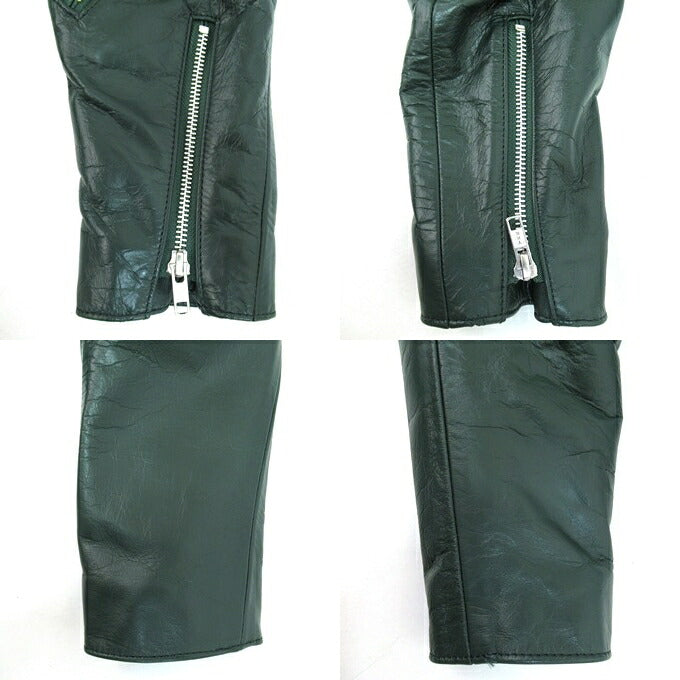 ROTAR Double Rider's Leather Jacket Green Size XL