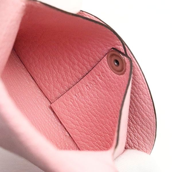 HERMES Bastia Chevre Leather Coin Pouch Pink Size ONE SIZE