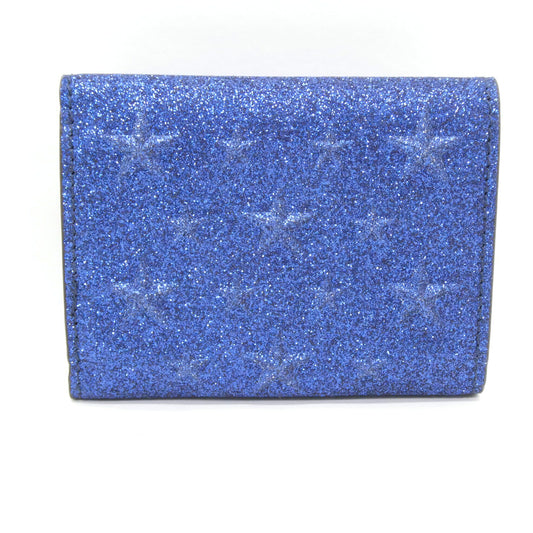 Jimmy Choo Beale Glitter Wallet Navy