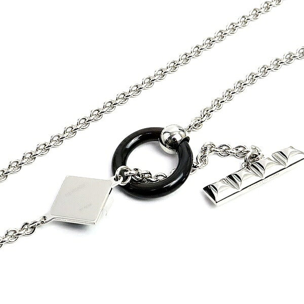 HERMES Medor XO Buffalo Horn & Metal Necklace Size ONE SIZE